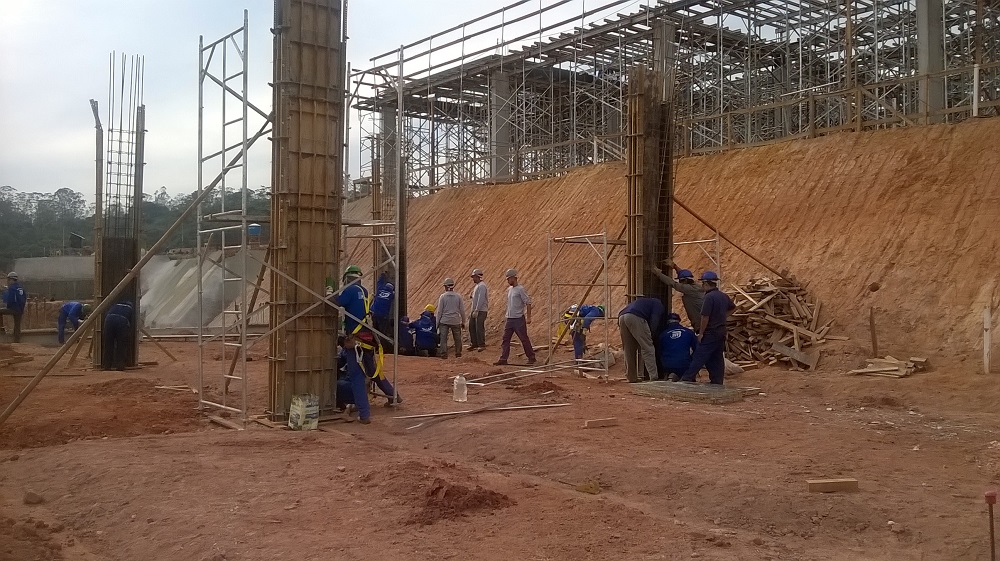 Obras do Hospital de Parelheiros em ritmo avançado (Divulgação/SIURB)