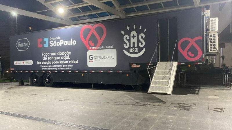 Hemocentro itinerante SAS Brasil estará em São Paulo a partir de 1º de fevereiro